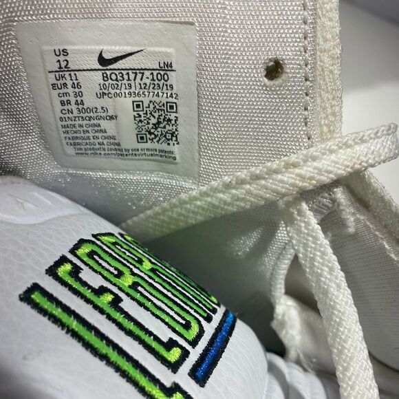 Nike Lebron XVII 17 Command Force White Multi Basketball BQ3177-100 Size 12 - Picture 9 of 9